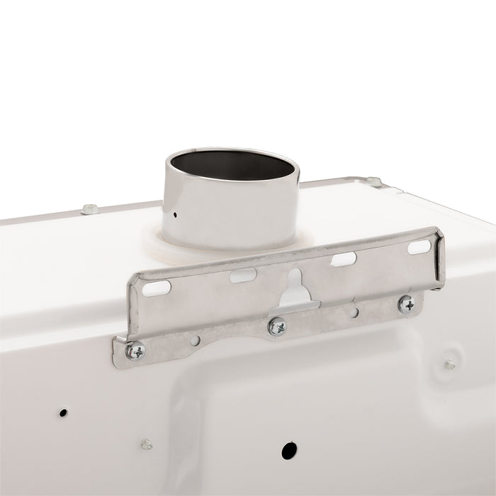 Calentador de paso tiro forzado 15 litros modulante a gas natural blanco marca Haceb.