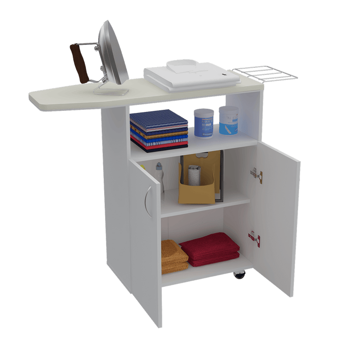 Mesa Para Planchar Tambo, Blanco, con Amplia Superficie y Forro Acolchado Ajustable