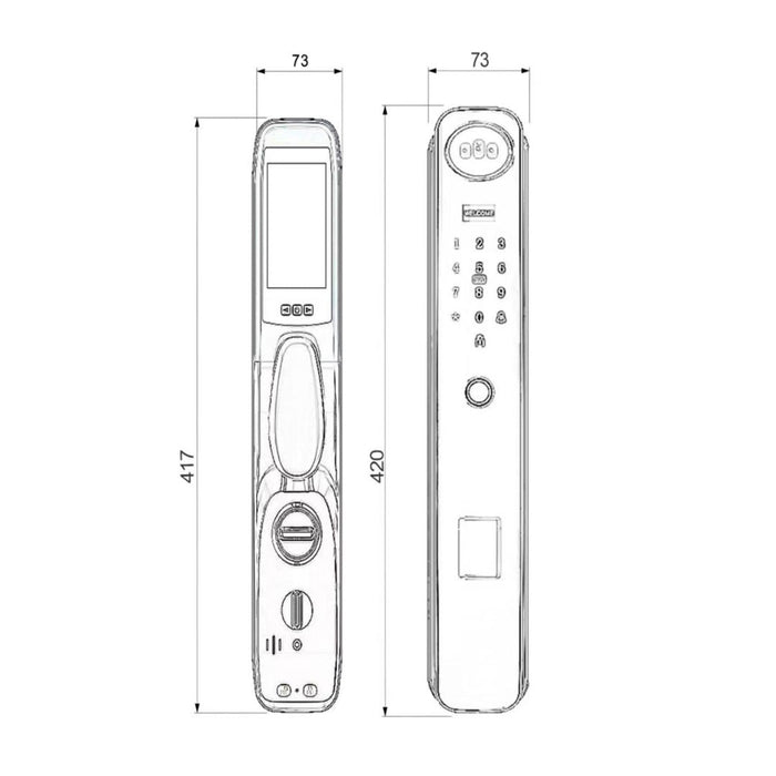 Cerradura inteligente con reconocimiento facial y múltiples métodos de acceso