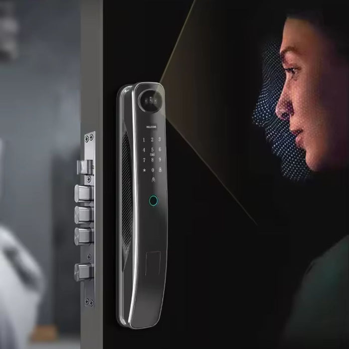Cerradura inteligente con reconocimiento facial y múltiples métodos de acceso