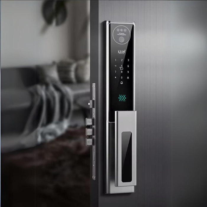 Cerradura inteligente motorizada reconocimiento facial y cámara X6 plus para exterior