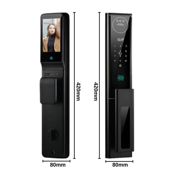 Cerradura inteligente motorizada reconocimiento facial y cámara X6 plus para exterior