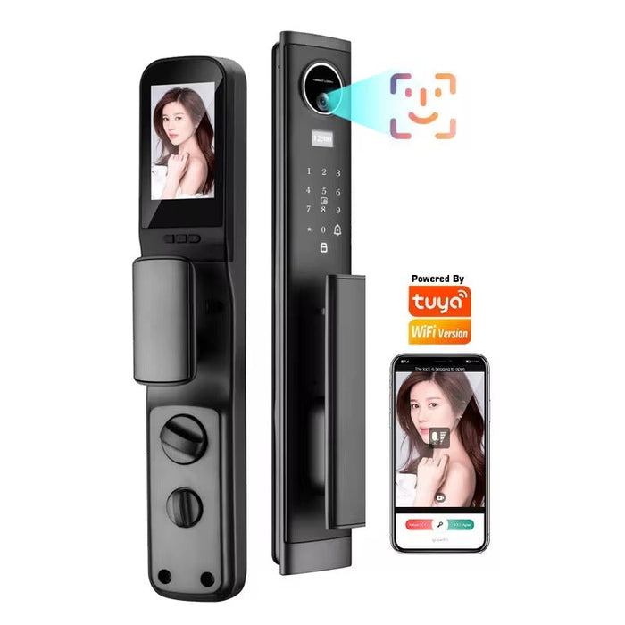 Cerradura inteligente motorizada reconocimiento facial y cámara K1 lite