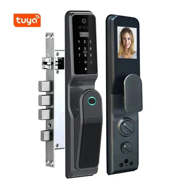 Cerradura inteligente motorizada con reconocimiento y cámara facial H9