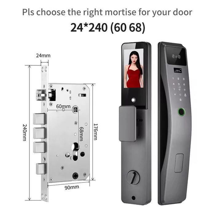 Cerradura inteligente motorizada con reconocimiento y camara videollamada P3 Pro