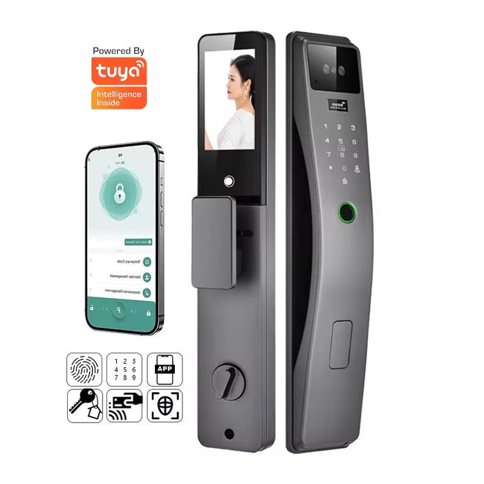 Cerradura inteligente motorizada con reconocimiento y camara videollamada P3 Pro