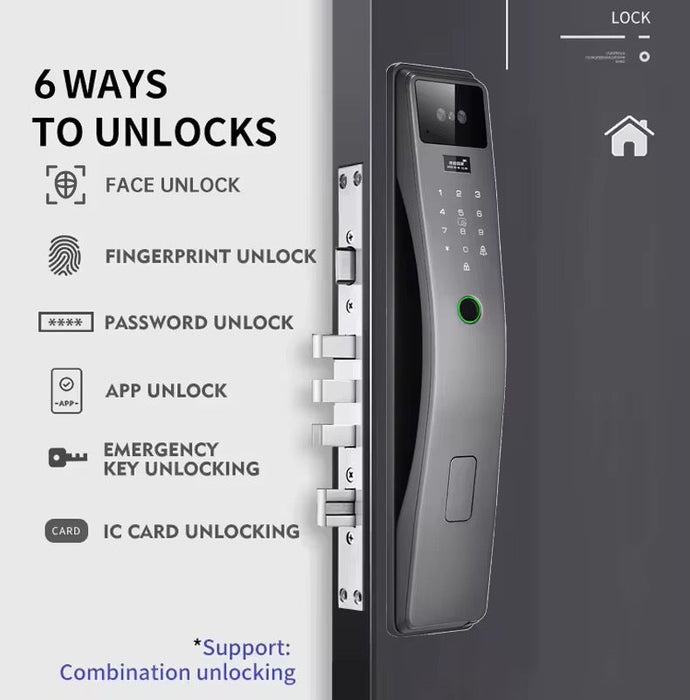 Cerradura inteligente motorizada con reconocimiento y camara videollamada P3 Pro