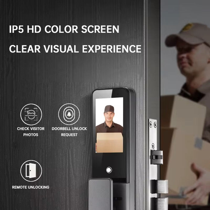 Cerradura inteligente motorizada con reconocimiento y camara videollamada P3 Pro