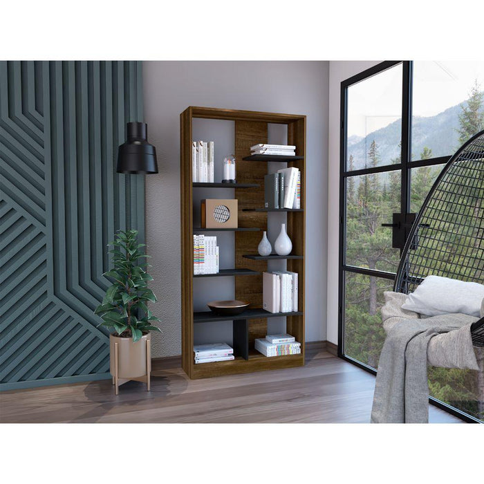 Biblioteca Clasic, Cobre y Wengue, con Diversidad de Entrepaños  ZF