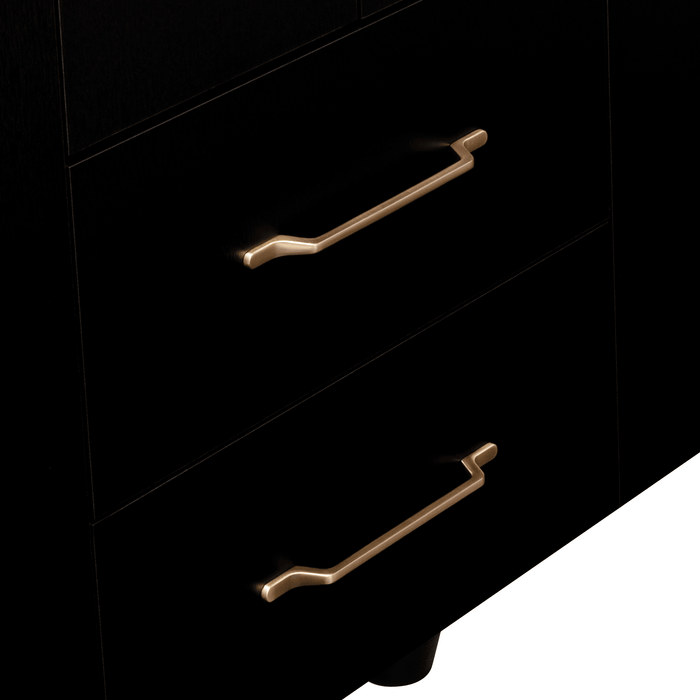 Closet Golden, Wengue y Dorado, Variedad De Entrepaños y Seis Puertas Abatibles