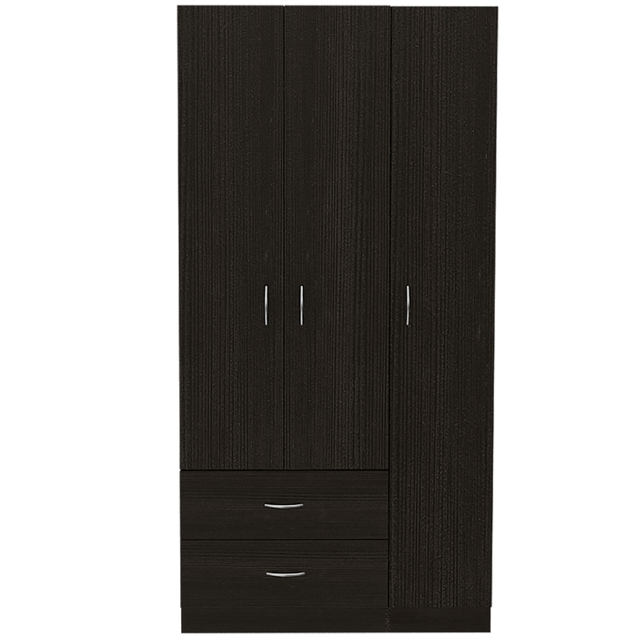 Closet América, Wengue, Con Dos Cajones y Variedad De Entrepaños