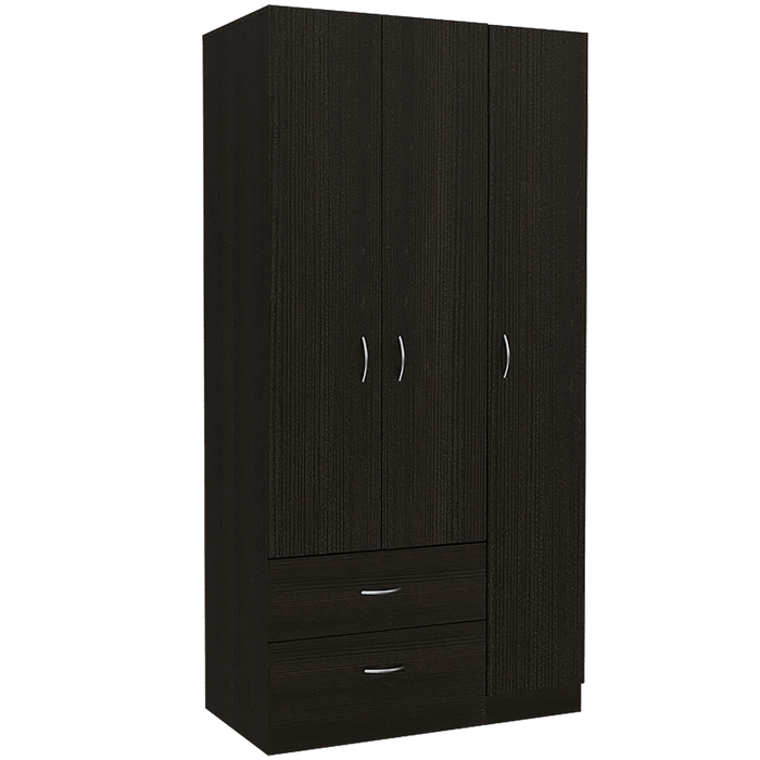 Closet América, Wengue, Con Dos Cajones y Variedad De Entrepaños