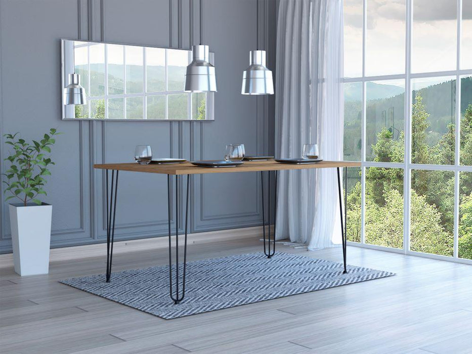 Mesa Para Comedor Lara, Miel, con Amplia Superficie, No Incluye Sillas