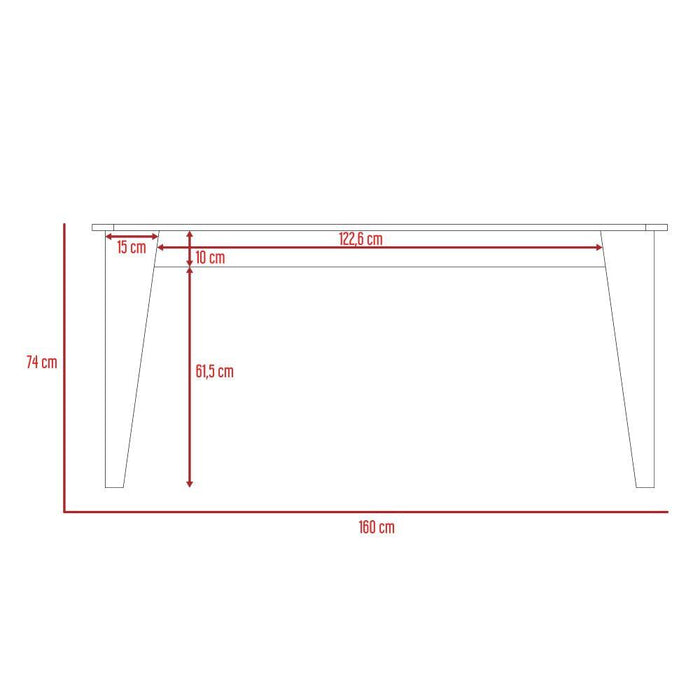 Mesa Para Comedor Ursa, Caoba, Diseño Moderno, No Incluye Sillas
