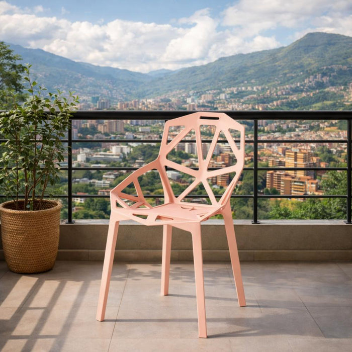 Silla Roxy, Color Mandarina, con Espaldar y Diseño Moderno