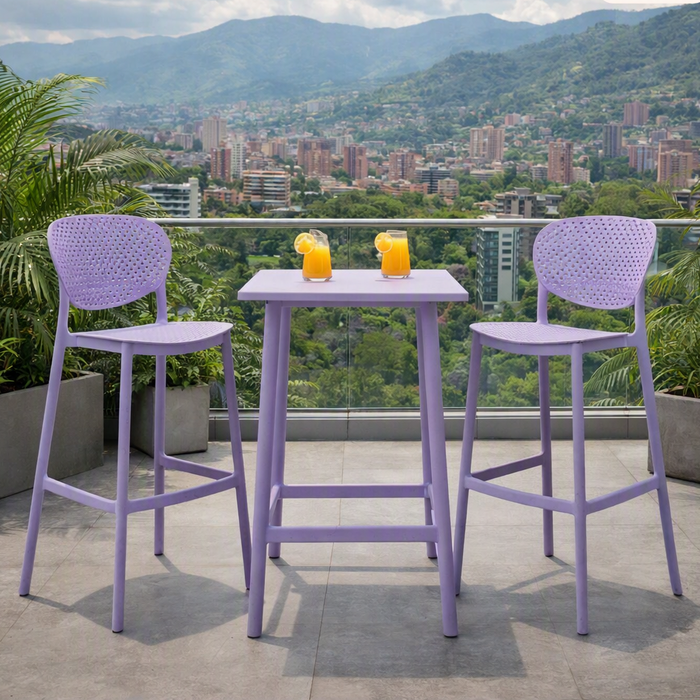 Silla para Bar Río, Color Lila, Diseño Moderno