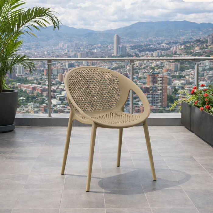 Silla Selva con Brazos, Color Khaki, con Espaldar
