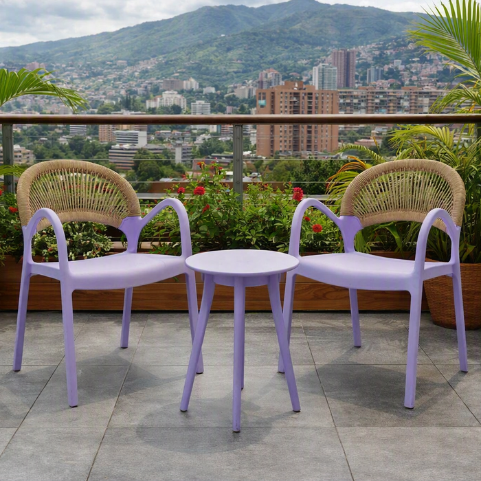 Silla Daytona, Lila, con Espaldar, Reposa Brazos y Diseño Minimalista
