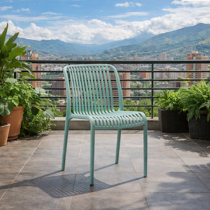 Silla Terra, Color Azul Claro, con Espaldar