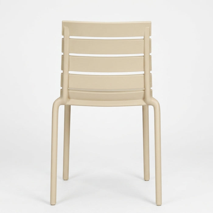 Silla Montana, Taupe Claro, con Espaldar en Líneas Diseño Moderno