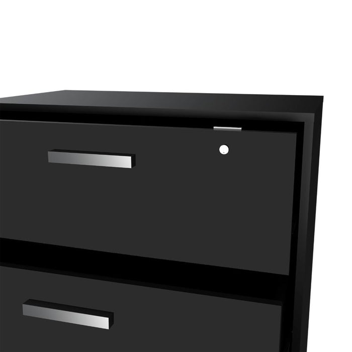 Archivador Multiusos Martin, Wengue, con cerradura y llave para puerta