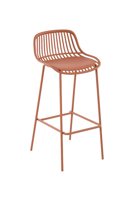 Silla para Bar Tulum, Color Terracota, Diseño Moderno