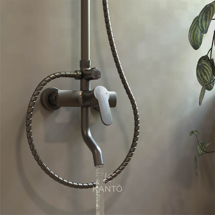 Columna de ducha ESSENTIAL gun grey marca Kanto