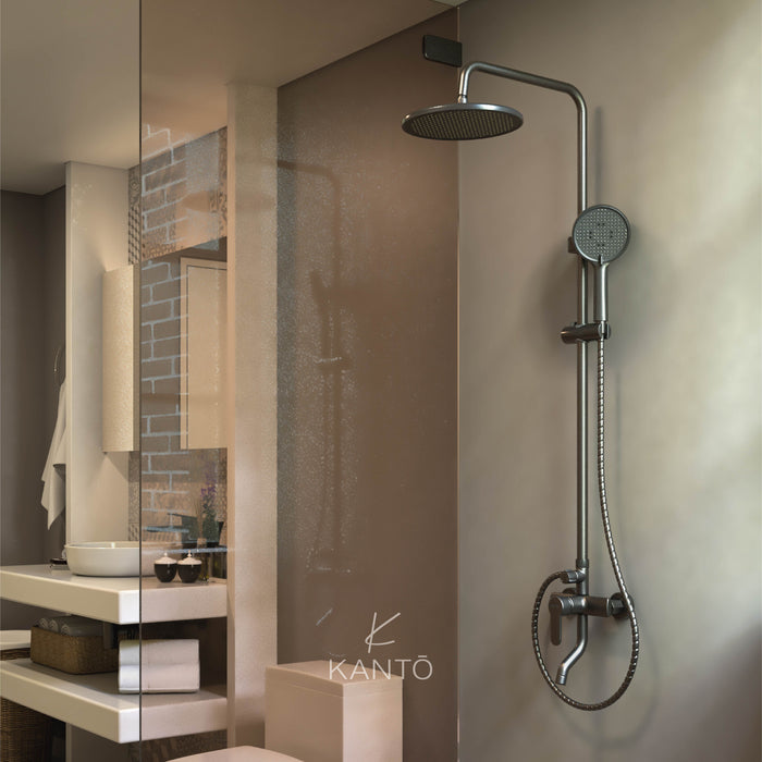 Columna de ducha ESSENTIAL gun grey marca Kanto