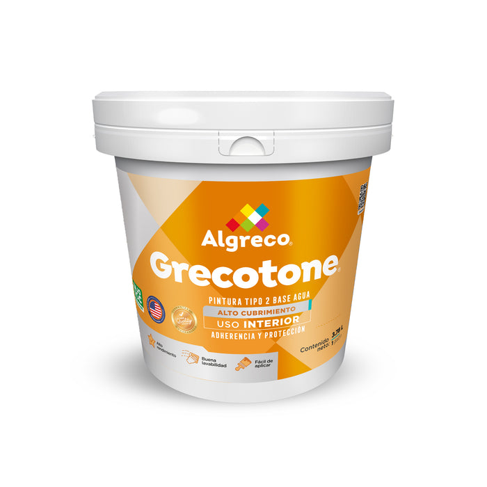 Pintura grecotone alto cubrimiento blanco galón marca Algreco