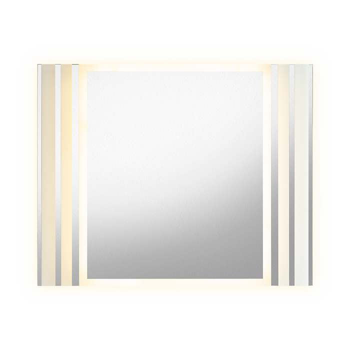 Espejo Rectangular Apolo, Gris, con Luz Led
