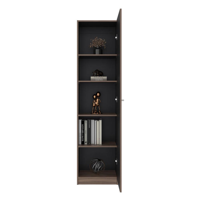 Biblioteca Home Eco, Avellana y Wengue, con Cinco Entrepaños