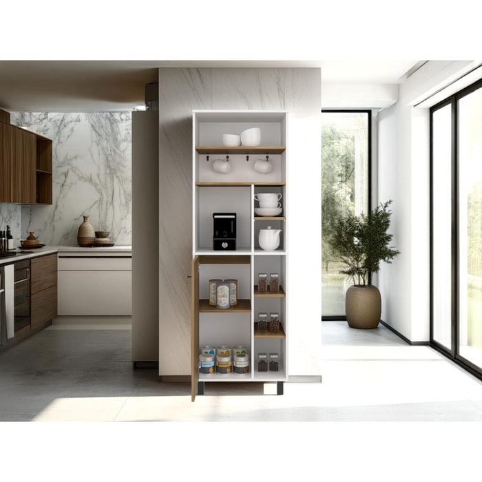 Alacena Carajillo, Blanco Duqueza y Fresno Europeo, Con Gran espacio de almacenamiento funcional