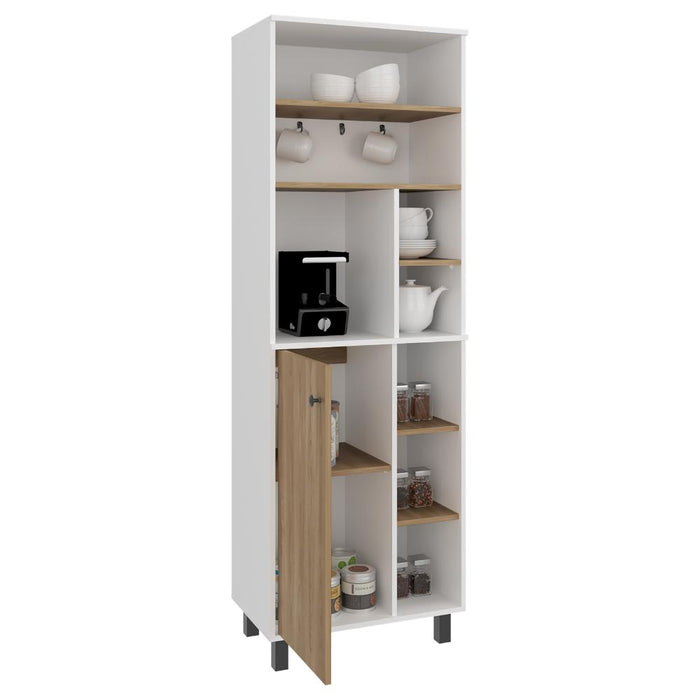 Alacena Carajillo, Blanco Duqueza y Fresno Europeo, Con Gran espacio de almacenamiento funcional