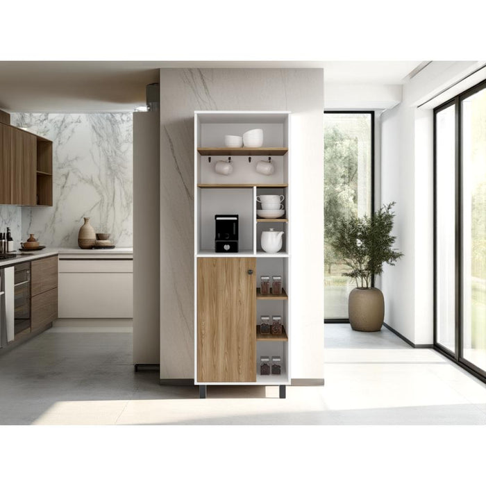Alacena Carajillo, Blanco Duqueza y Fresno Europeo, Con Gran espacio de almacenamiento funcional