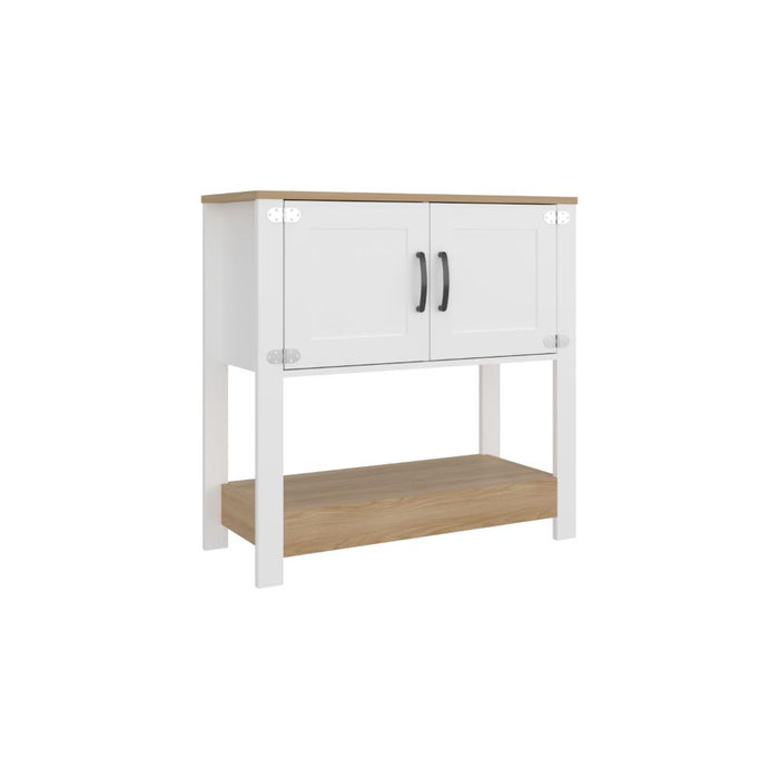 Alacena Latte, Blanco Duqueza y Fresno Europeo, Con gran espacio de almacenamiento funcional