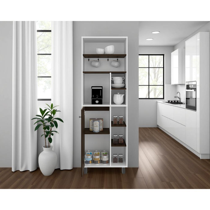 Alacena Carajillo, Blanco Duqueza y Nogal, Con gran espacio de almacenamiento funcional