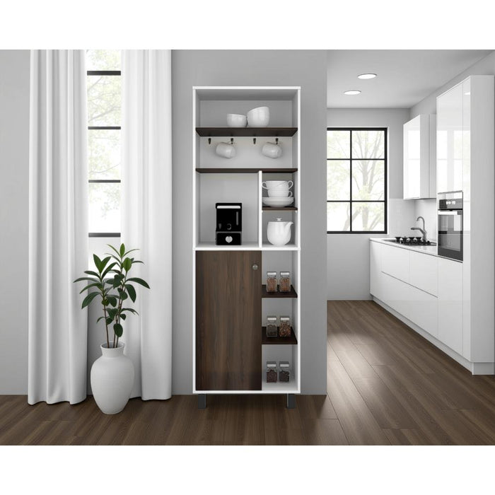 Alacena Carajillo, Blanco Duqueza y Nogal, Con gran espacio de almacenamiento funcional