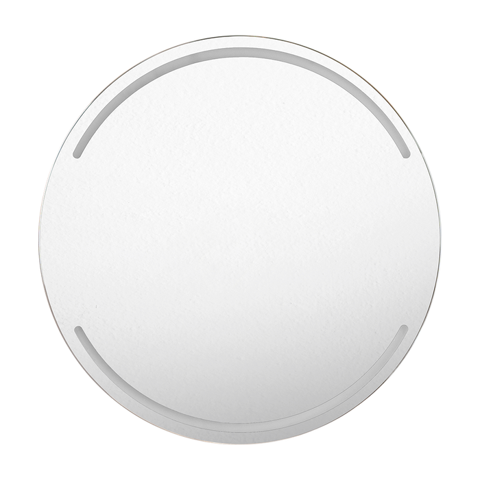 Espejo Circular Dallas, con Diseño en Sandblasting