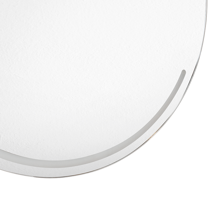 Espejo Circular Dallas, con Diseño en Sandblasting