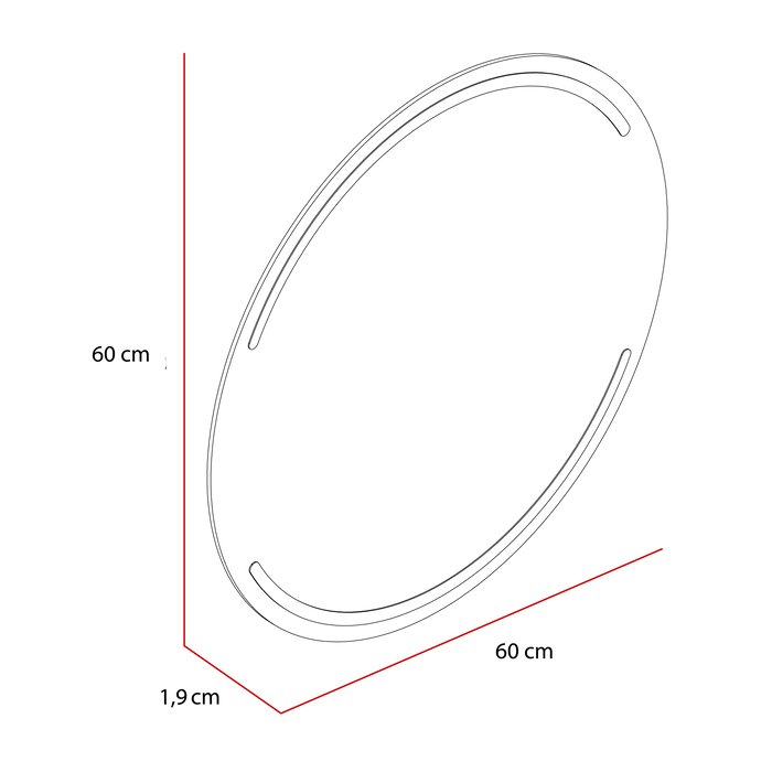 Espejo Circular Dallas, con Diseño en Sandblasting