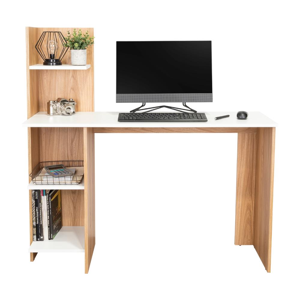 Escritorio Vilna 120, Fresno Europeo y Blanco Duqueza