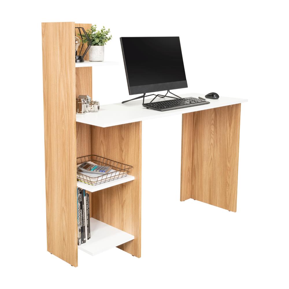 Escritorio Vilna 120, Fresno Europeo y Blanco Duqueza