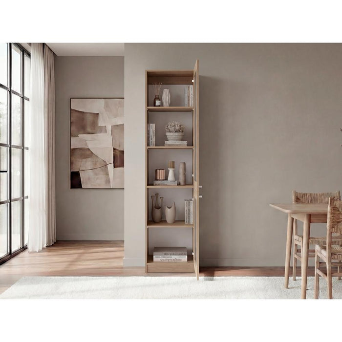 Biblioteca Home, Kronos Fresno y Kronos Blanco, Con ventanas estriadas, dos puertas abatibles y de fácil armado ZF