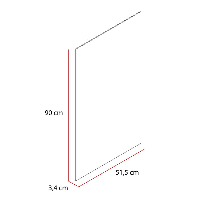 Espejo Rectangular Garda, Gris, con Luz Led