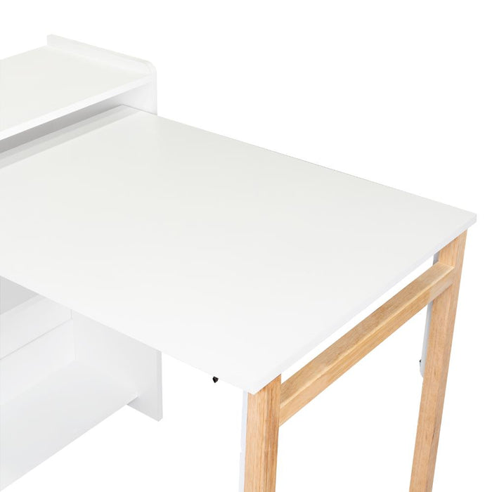 Escritorio Plegable Lesli, Blanco Duqueza, con un diseño funcional y practico