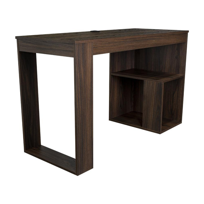 Escritorio Cuera, Nogal Europeo, con pasacables para articulos electronicos