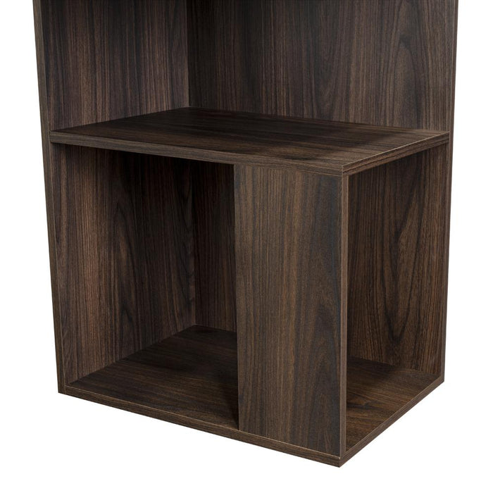 Escritorio Cuera, Nogal Europeo, con pasacables para articulos electronicos