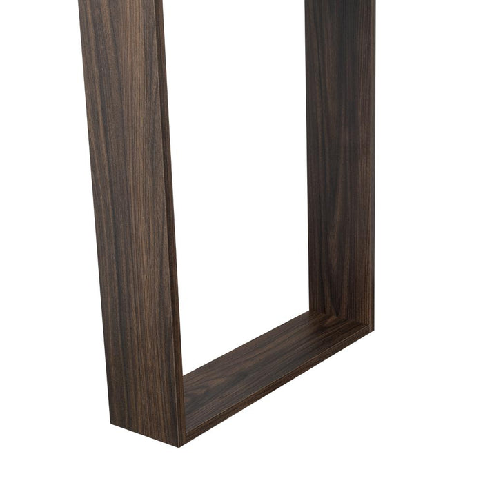 Escritorio Cuera, Nogal Europeo, con pasacables para articulos electronicos