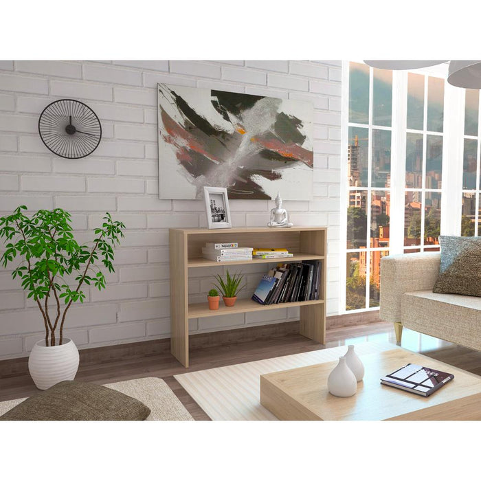 Mesa Auxiliar Ascher, Beige, Con Dos Entrepaños