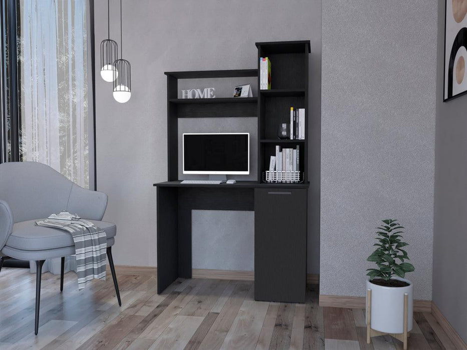 Escritorio Sivak, Wengue, con Una Puerta Abatible y Espacio para Ubicar Objetos ZF